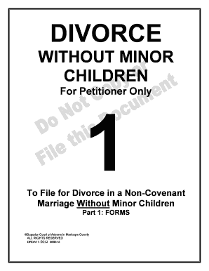 DIVORCE WITHOUT CHILDREN FOR NON-COVENANT MARRIAGES - superiorcourt maricopa