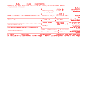 IRS Form 1099-G