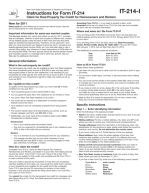 New York State Real Property Tax Credit Form IT-214