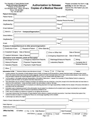 Health Information Management Authorization to Release