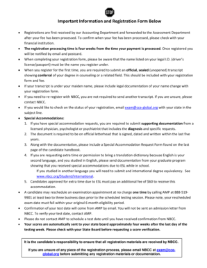 Massachusetts NCMHCE Registration Form