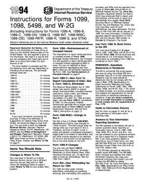 Instructions for Forms 1099