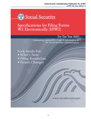 EFW2 Electronic Filing Specifications