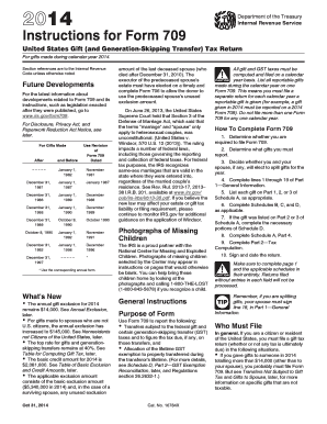 Form 709 Instructions