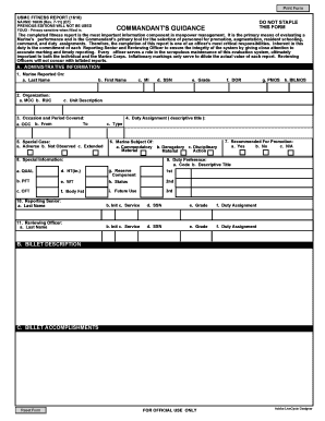 USMC Fitness Report (1610)