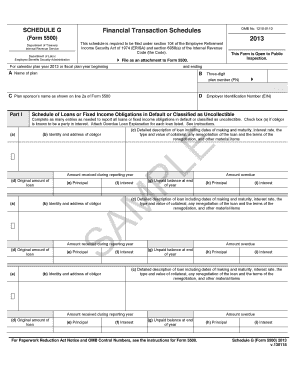 Schedule G Form 5500