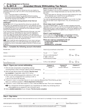 Illinois Amended Withholding Tax Return