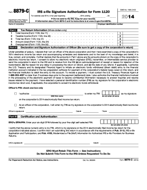 IRS Form 8879-C Signature Authorization