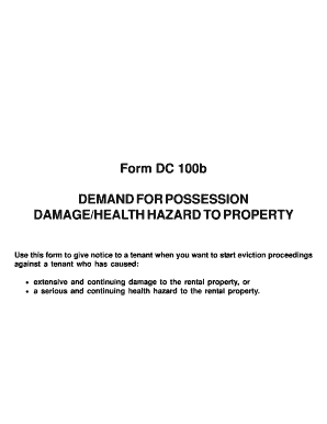Michigan Demand for Possession