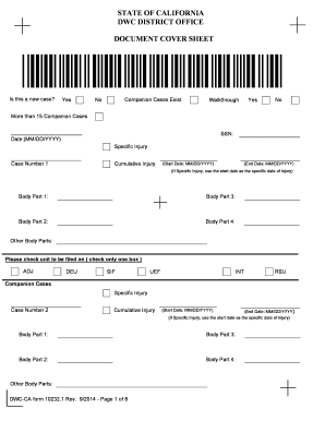 California Workers' Compensation Companion Cases Form