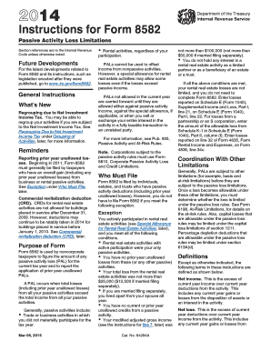 Instructions for Form 8582