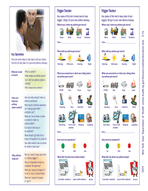 Fillable Online health ny Trigger Tracker Use copies of this tool to ...
