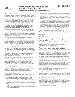 New York Nonresident Real Property Estimated Income Tax Form