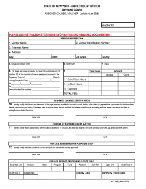 New York Assigned Counsel Voucher