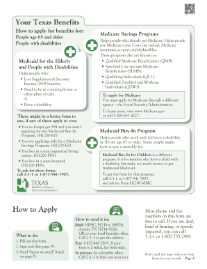Texas Medicare Savings Program Application