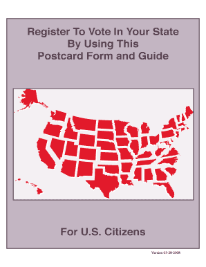 US Federal Voter Registration Form