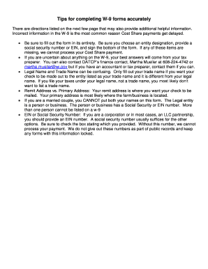 W-9 Form Instructions