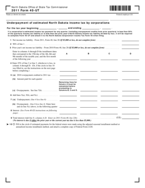 North Dakota Form 40-UT