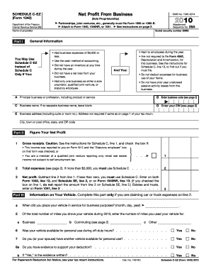 Schedule C-EZ Form 1040