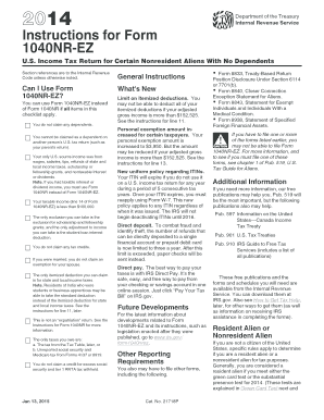 Instructions for Form 1040NR-EZ