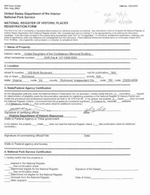 Thrs f0f1-11 is for use in nominating or requesting determinations for individual properlies and districts - dhr virginia