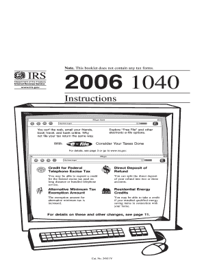 IRS Form 1040 Instructions