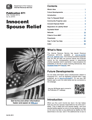 IRS Publication 971 Innocent Spouse Relief
