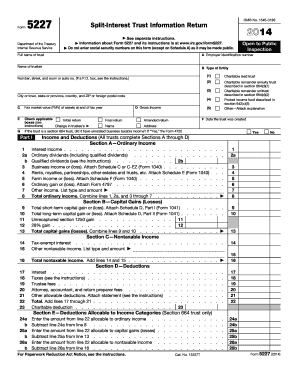 Form 5227 Split-Interest Trust Information Return