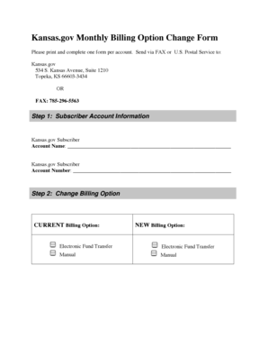 Kansas.gov Monthly Billing Option Change Form