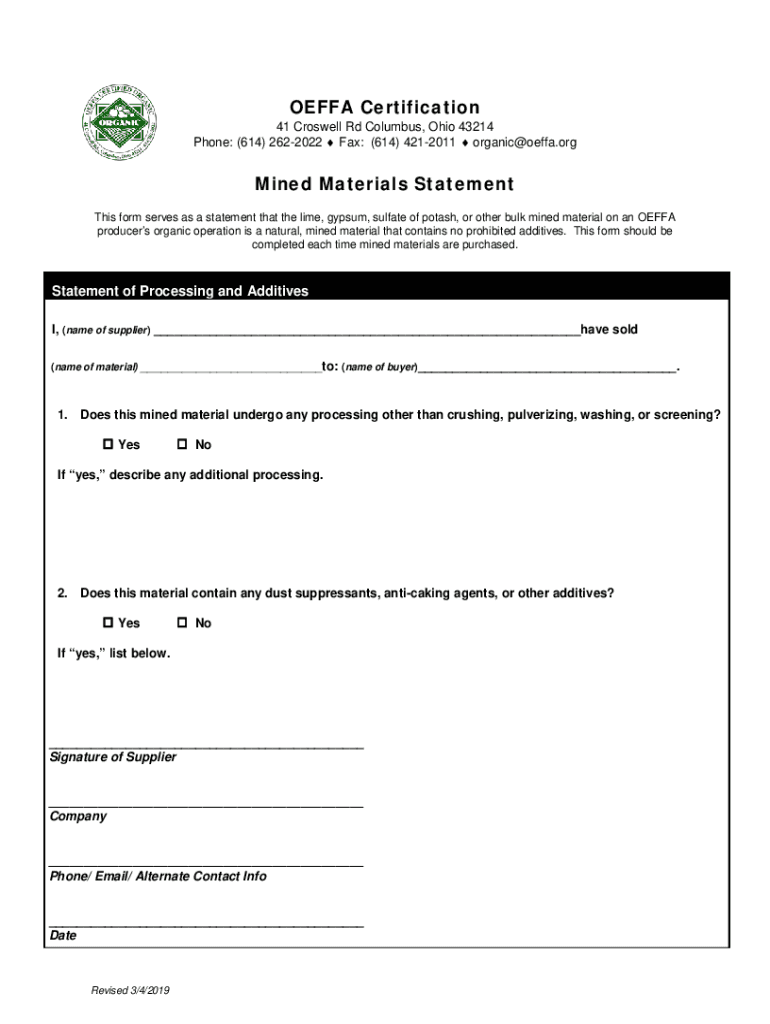 Fillable Online Adjoining Land Use Statement Fax Email Print pdfFiller