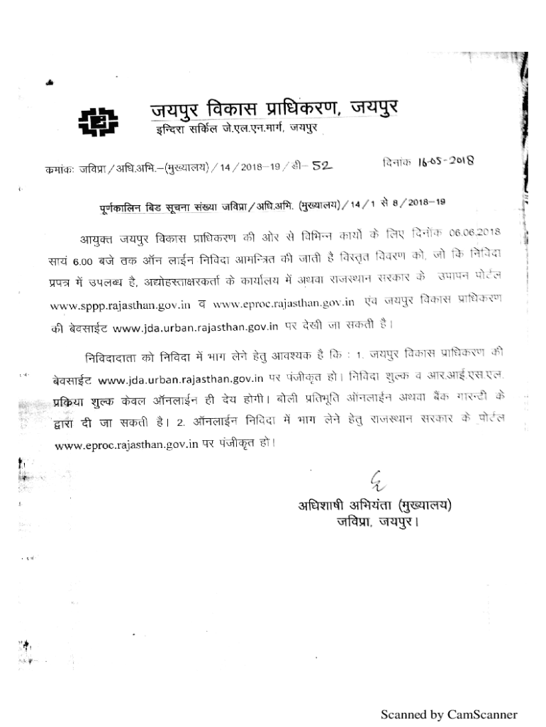 Fillable Online Scanned by CamScanner Login Jaipur Development