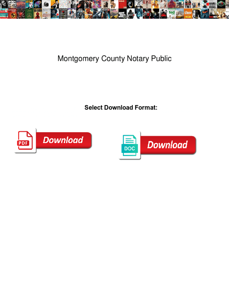 Fillable Online Montgomery County Notary Public. Montgomery County