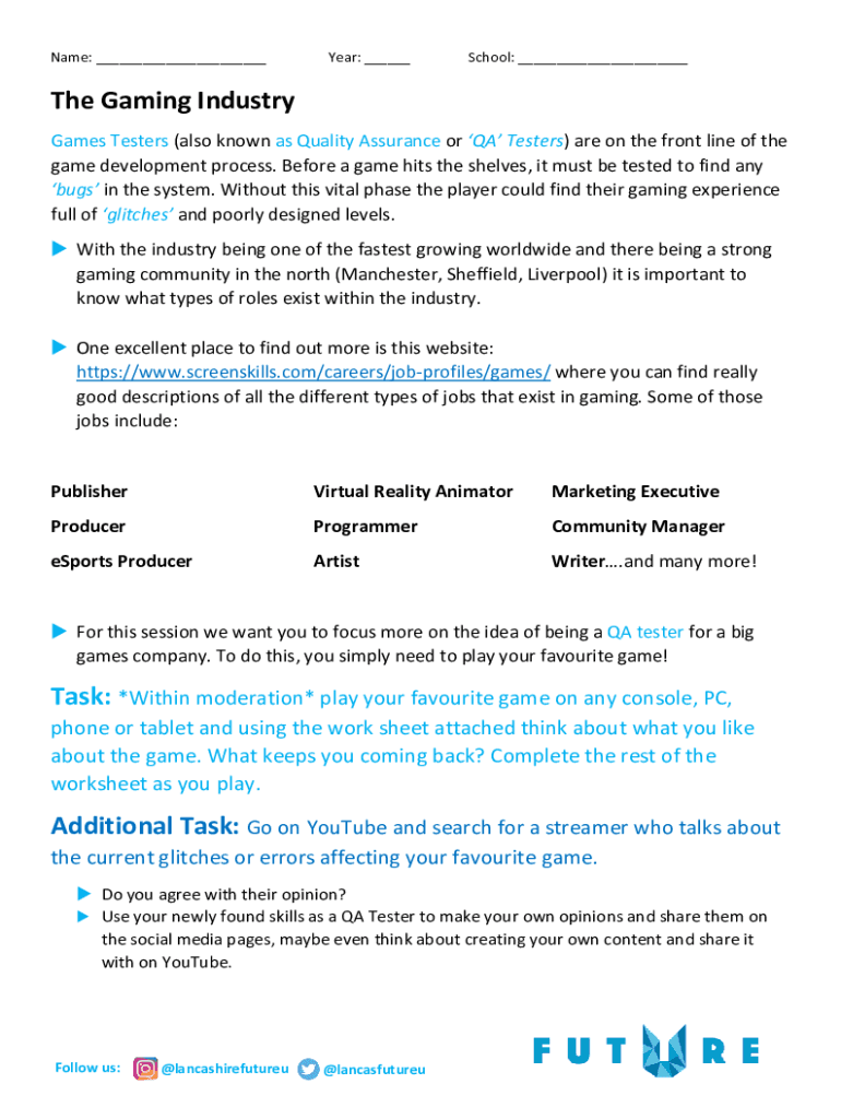Fillable Online An Introduction to Quality Assurance Testing in Video