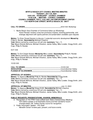 Fillable Online Myrtle Beach City Government Fax Email Print - pdfFiller