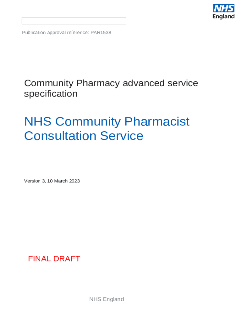 NHS CPCS service specification version Doc Template pdfFiller