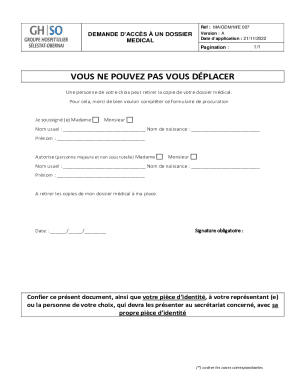 Medical Record Access Request Form