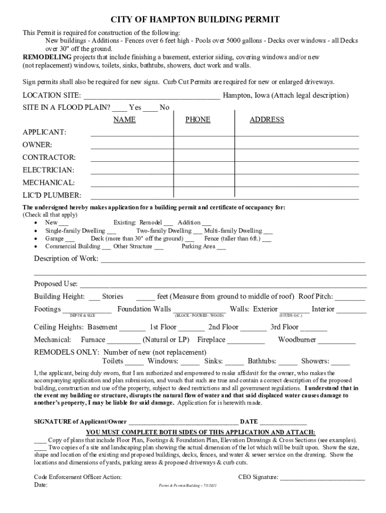 Fillable Online Do I Need a Permit?Hampton, VA Official site Fax Email Print pdfFiller