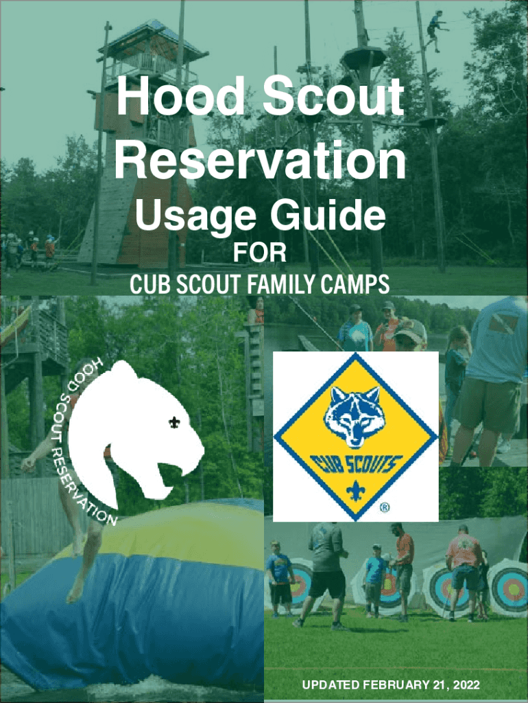 Fillable Online Summer Camp Hood Scout Reservation Fax Email Print