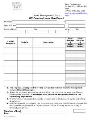 Asset Management Agreement Form