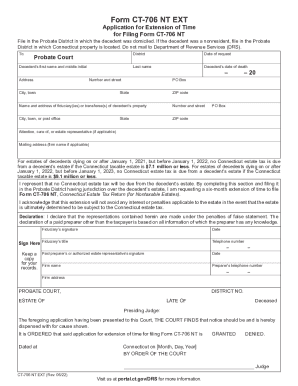 Form CT-706 NT Instructions - Connecticut Estate Tax ...