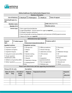 Molina Healthcare Prior Authorization and Pre-service Review Guide. Molina Healthcare Prior Authorization and Pre-service Review Guide