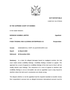 Nedbank Namibia Ltd v Faida Trading and Clearing Enterprises CC