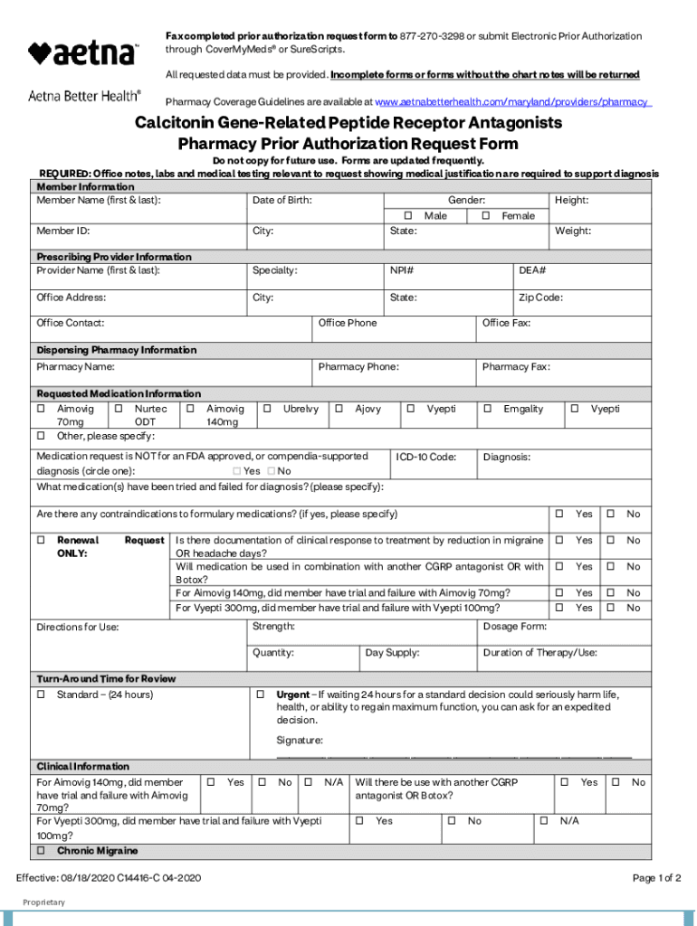Fillable Online UniversalPharmacyPriorAuthorizationRequestForm