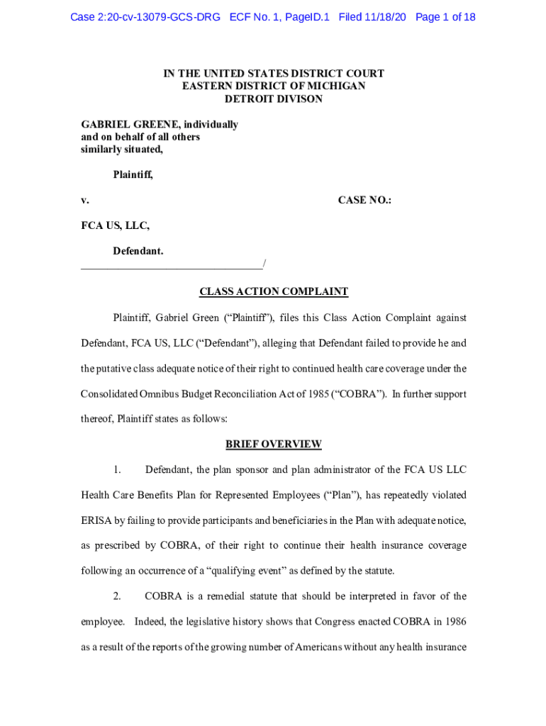 Fillable Online Pro Se Information Eastern District of Michigan U.S