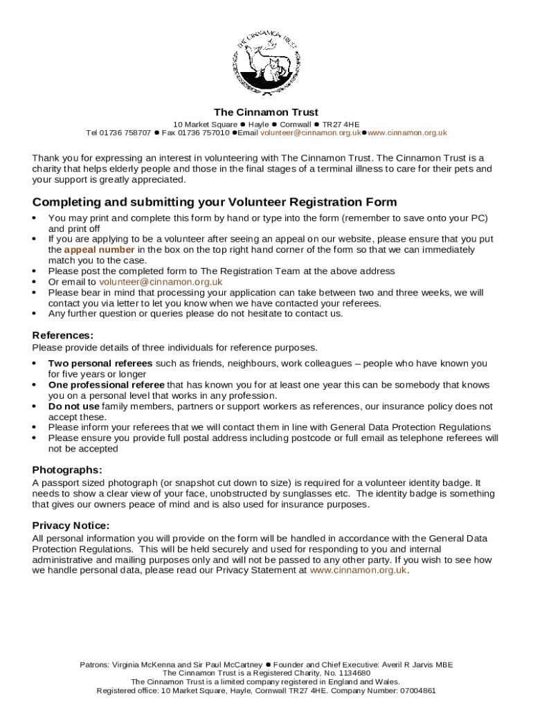 FULLVOLREG.doc The Cinnamon Trust 10 Market cinnamon org Doc