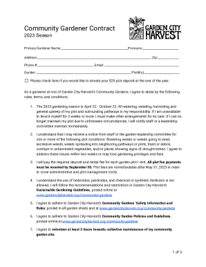 Community Garden Contract