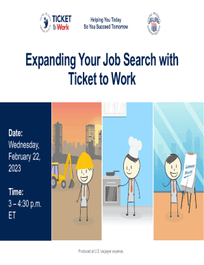 Fillable Online Ticket to Work: Support on Your Journey to Employment ...