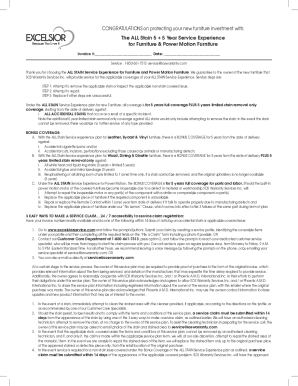 The ALL Stain 5 + 5 Year Service Experience for Furniture