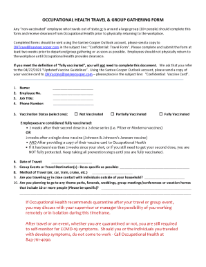 Travel Health ClinicOccupational Health Service