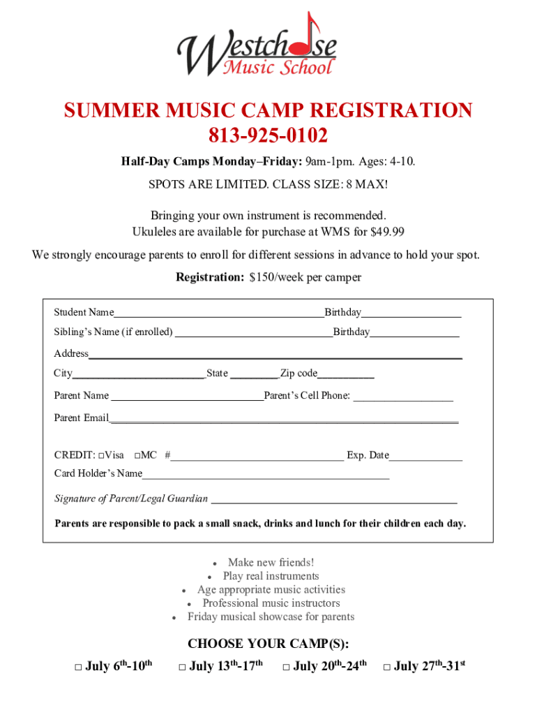 Fillable Online Ukulele Camps An Interview with Director and Creator